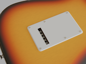 electric guitar stratocaster hss 3D Модель