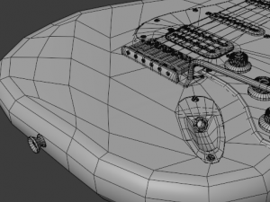electric guitar stratocaster hss 3D Модель