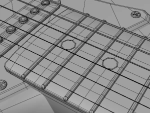 electric guitar stratocaster hss 3D Model