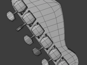 electric guitar stratocaster hss 3D Model