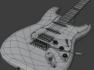 electric guitar stratocaster hss 3D Model