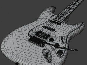 electric guitar stratocaster hss 3D Model