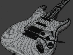 electric guitar stratocaster hss 3D Model
