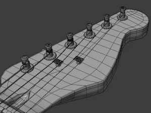 electric guitar stratocaster hss 3D Model