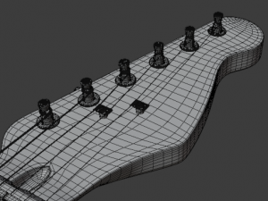 electric guitar stratocaster hss 3D Модель