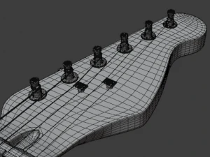 electric guitar stratocaster hss 3D Model