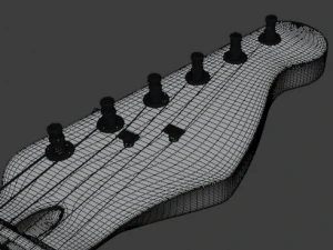 electric guitar stratocaster hss 3D Model