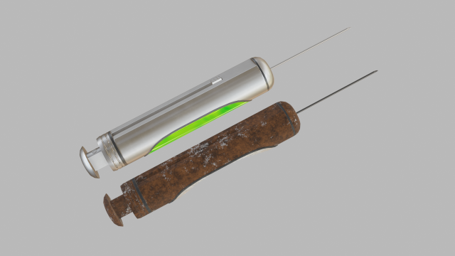 sci-fi antidote injector 3D Model .c4d .max .obj .3ds .fbx .stl .blend 