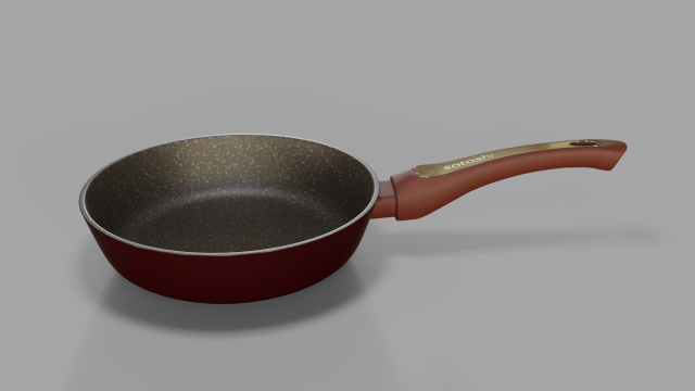 frying pan satoshi 20cm 3D Модель .c4d .max .obj .3ds .fbx .stl .blend 