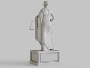 Themis Goddess of Law and Justice 3D Model