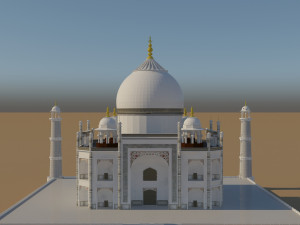 taj mahal mausoleum Model 3D