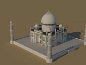 taj mahal mausoleum Model 3D