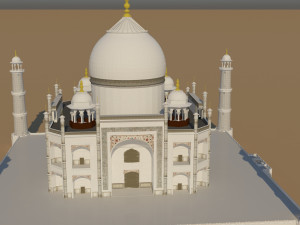 taj mahal mausoleum Model 3D