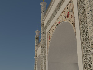 taj mahal mausoleum Model 3D