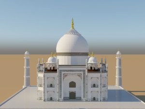 taj mahal mausoleum Model 3D