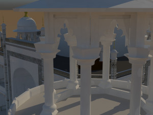 taj mahal mausoleum Model 3D