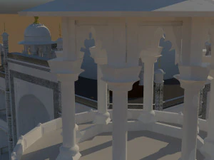 taj mahal mausoleum 3D Model