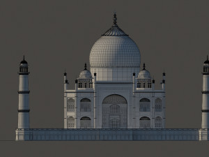 taj mahal mausoleum Model 3D