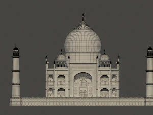 taj mahal mausoleum 3D Model