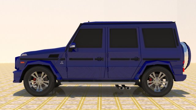 high poly mercedes benz g550 g-wagen 3D Model .c4d .max .obj .3ds .fbx .stl .blend