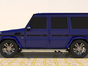 hoog poly mercedes benz g550 g-wagen 3D Model
