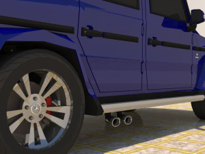 high poly mercedes benz g550 g-wagen 3D Model