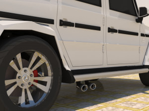 high poly mercedes benz g550 g-wagen 3D Model