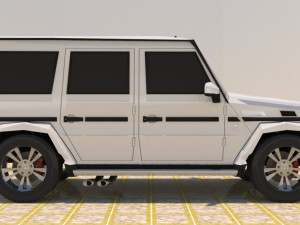 high poly mercedes benz g550 g-wagen 3D Model