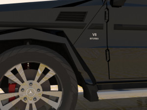 high poly mercedes benz g550 g-wagen 3D Model