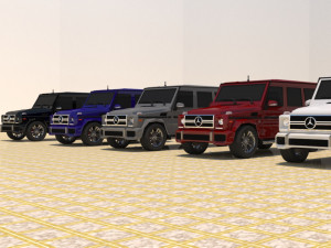 high poly mercedes benz g550 g-wagen 3D Model