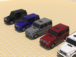 high poly mercedes benz g550 g-wagen 3D Model