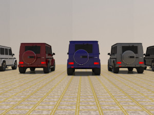 high poly mercedes benz g550 g-wagen 3D Model
