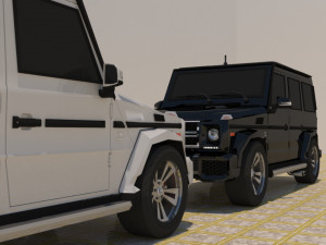 high poly mercedes benz g550 g-wagen 3D Model