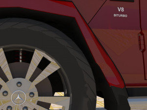 high poly mercedes benz g550 g-wagen 3D Model