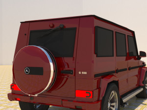 high poly mercedes benz g550 g-wagen 3D Model