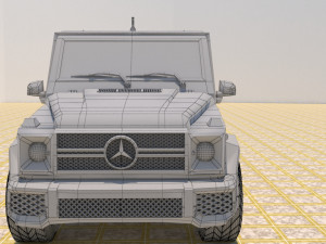 high poly mercedes benz g550 g-wagen 3D Model
