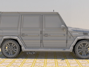 high poly mercedes benz g550 g-wagen 3D Model