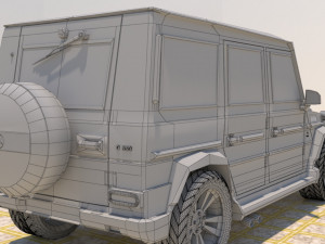 high poly mercedes benz g550 g-wagen 3D Model