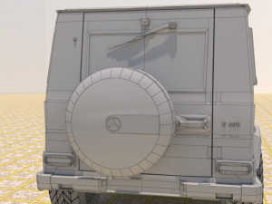high poly mercedes benz g550 g-wagen 3D Model