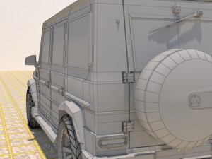high poly mercedes benz g550 g-wagen 3D Model