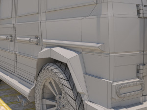 high poly mercedes benz g550 g-wagen 3D Model