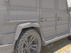 high poly mercedes benz g550 g-wagen 3D Model