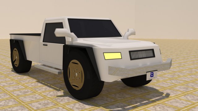 2 door 4x4 truck Modello 3D .c4d .max .obj .3ds .fbx .stl .blend 