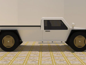 2 door 4x4 truck 3D Model