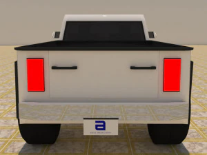 2 door 4x4 truck 3D Model
