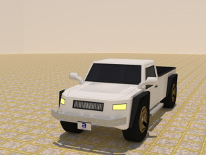 2 door 4x4 truck Modello 3D