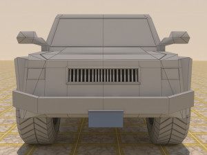 2 door 4x4 truck Modello 3D