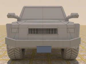 2 door 4x4 truck 3D Model