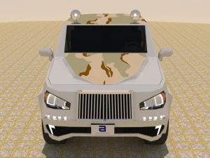 4 door 4x4 military truck 3D Model
