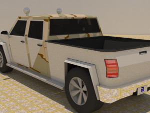 4 door 4x4 military truck 3D Модель